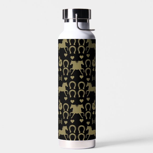 Reiten mit Gold Trinkflasche (Links)