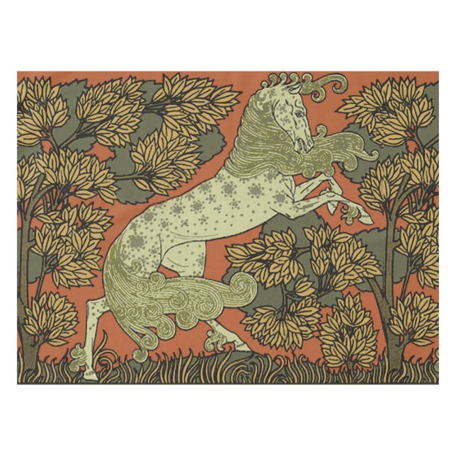 Reiten Mittelalterliche Kunst Kunsthandwerk Jugend Tischdecke (Vorderseite (Horizontal))