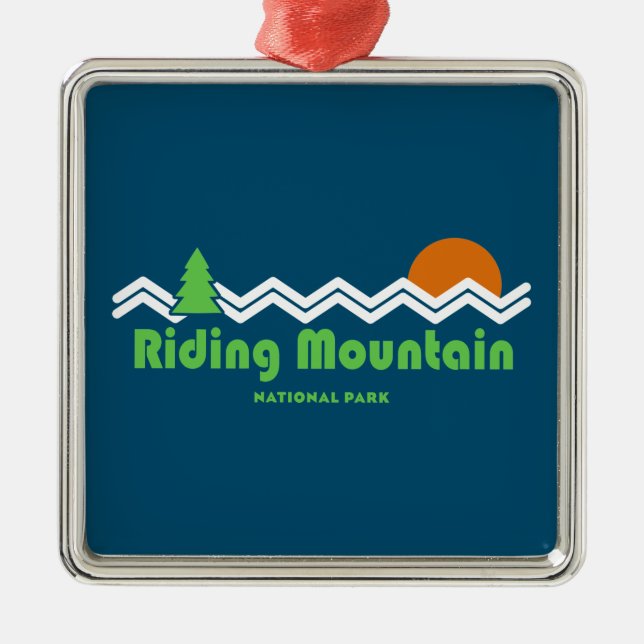 Reiten Nationalpark Retro Ornament Aus Metall (Vorne)