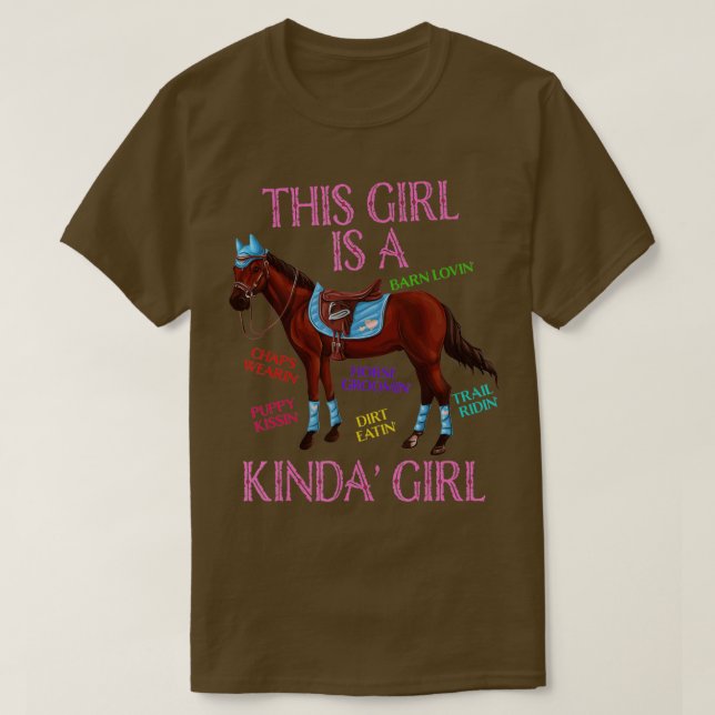 Reiten - Niedlich T-Shirt (Design vorne)