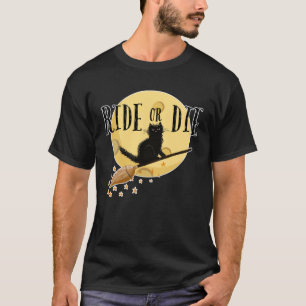 Reiten oder Die Schwarze Katze Rotzunge Vollmond H T-Shirt