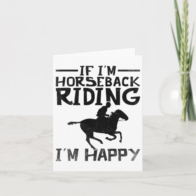 Reiten Pferde Pferde Geschenke, wenn im Horsebac Karte (Vorderseite)
