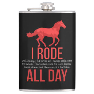 Reiten - Pferdereiten Flachmann