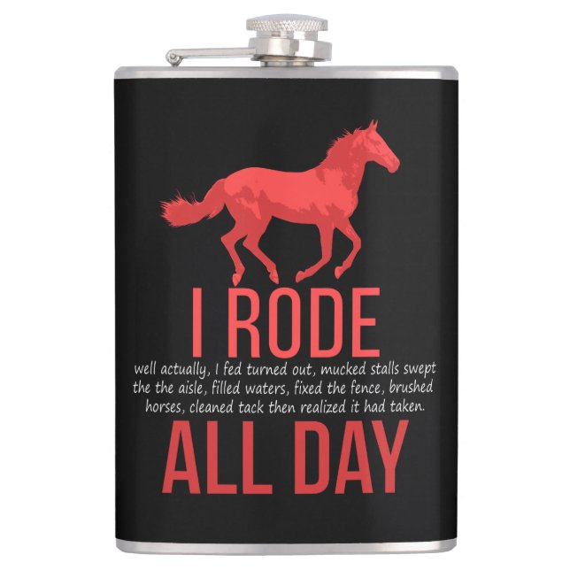 Reiten - Pferdereiten Flachmann (Vorderseite)