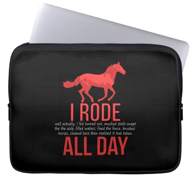 Reiten - Pferdereiten Laptopschutzhülle (Vorderseite)