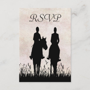 Reiten Pferdereiten RSVP-Karte für Hochzeit RSVP Karte