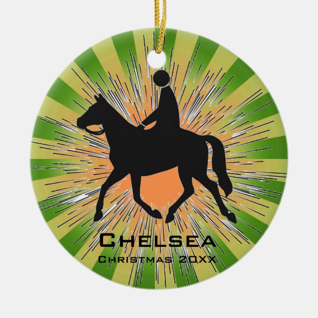Reiten Reitsport Keramik Ornament (Vorne)