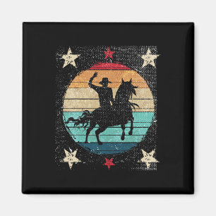 Reiten Retro Reitsport Western Reiten Magnet