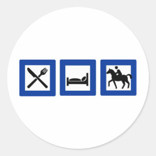 Reiten Runder Aufkleber