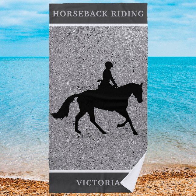 Reiten Shiny Silver Beach Handtuch (Von Creator hochgeladen)