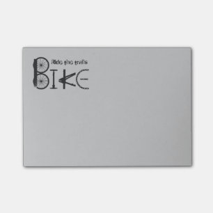 Reiten Sie das Hinterfahrrad-Graffiti-Zitat Post-it Klebezettel