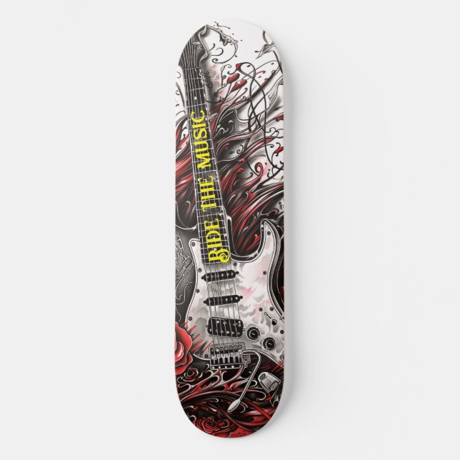 Reiten Sie die Musik elektrische Gitarre Skateboard (Vorderseite)