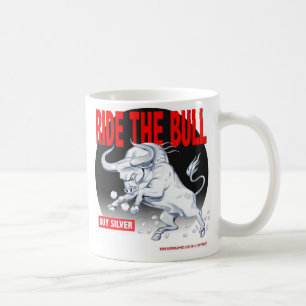 Reiten Sie die silberne Stier-TASSE Kaffeetasse