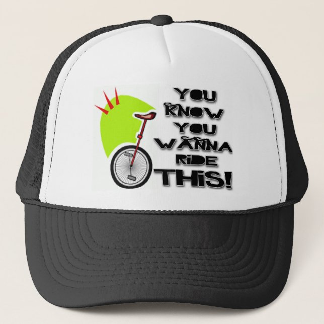 Reiten Sie diesen Unicycle Truckerkappe (Vorderseite)