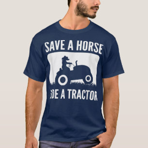 Reiten Sie eine Pferdereise auf einem Traktor Farm T-Shirt