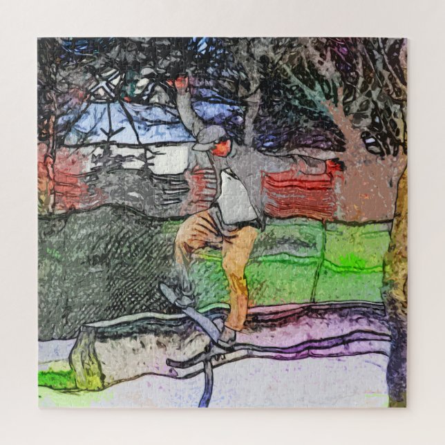 Reiten - Skateboarder-Design für Cartoon (Vertikal)