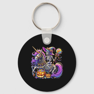 Reiten Skeleton Einhorn Halloween Kostüm Schlüsselanhänger