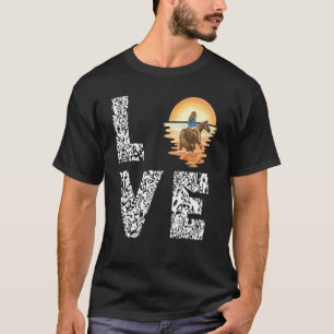Reiten Sonnenuntergang Liebe Reiter Pferd T-Shirt