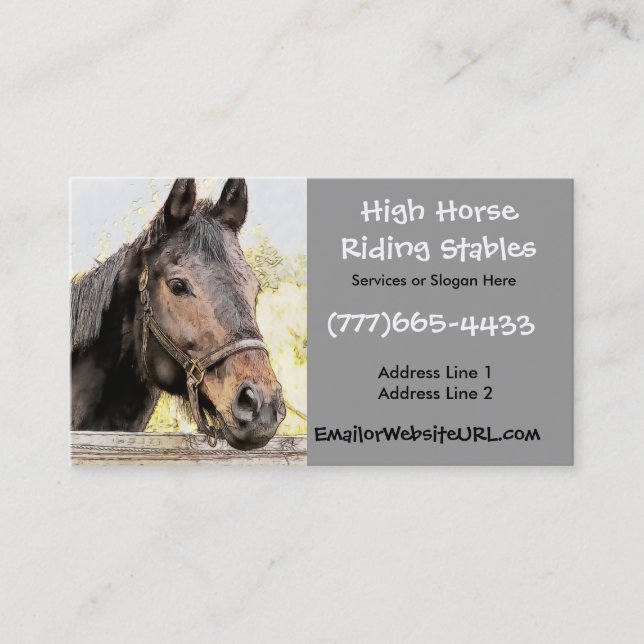 Reiten-Stall-Visitenkarte Visitenkarte (Vorderseite)