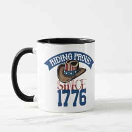Reiten stolz seit 1776 mit US Flagge Tasse