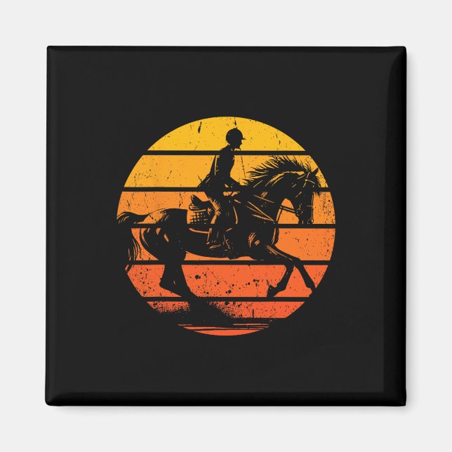Reiten Sunset Reitsport Magnet (Vorne)