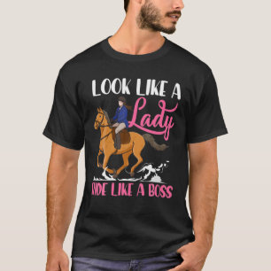 Reiten wie Boss Pferd Barrel Racing Rodeo Racer Gi T-Shirt