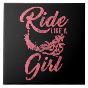 Reiten wie ein Girl Motorrad Funny Gift Fliese