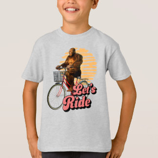 Reiten wir Bigfoot Fahrrad Retro-Radfahrrhumor T-Shirt