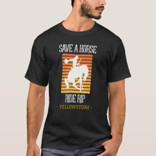 Reiten Yellowstone Montana 1 T-Shirt