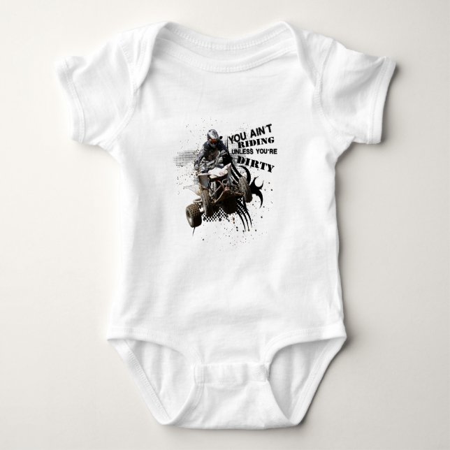 Reitenes schmutziges ATV Baby Strampler (Vorderseite)
