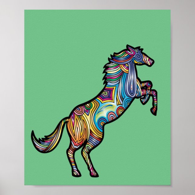 Reiter 0f Farben springen Magneta Poster (Vorne)