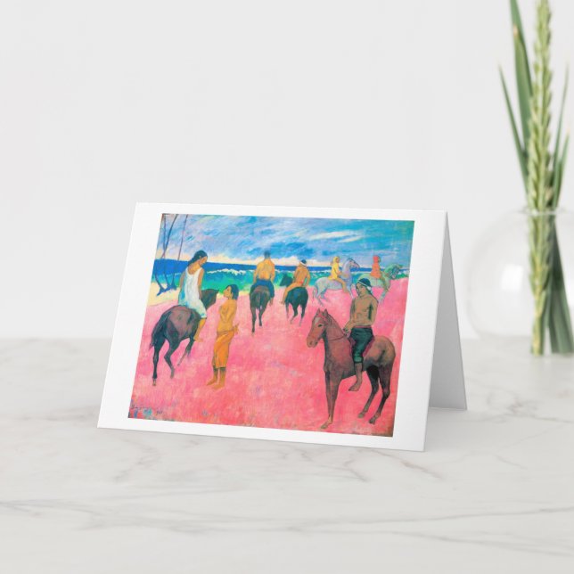 Reiter am Strand, Gauguin Karte (Vorderseite)