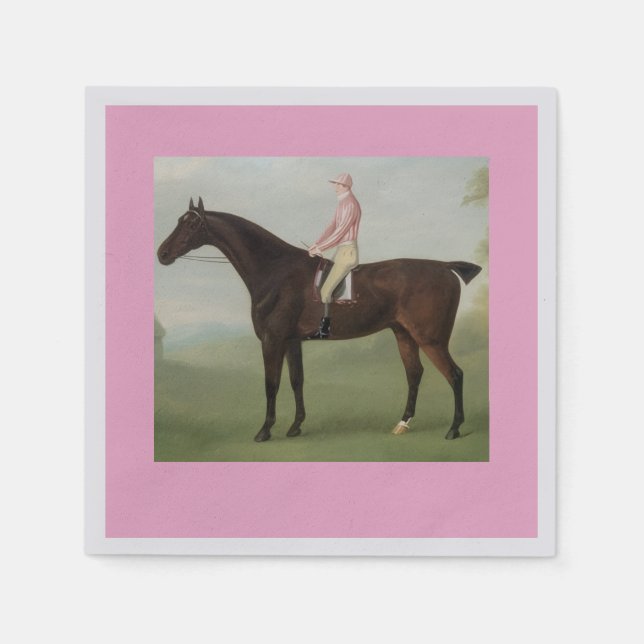Reiter-Cocktailserviette Serviette (Vorderseite)