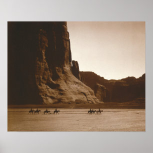 Reiter im Canyon, 1904. Vintage-Foto Poster
