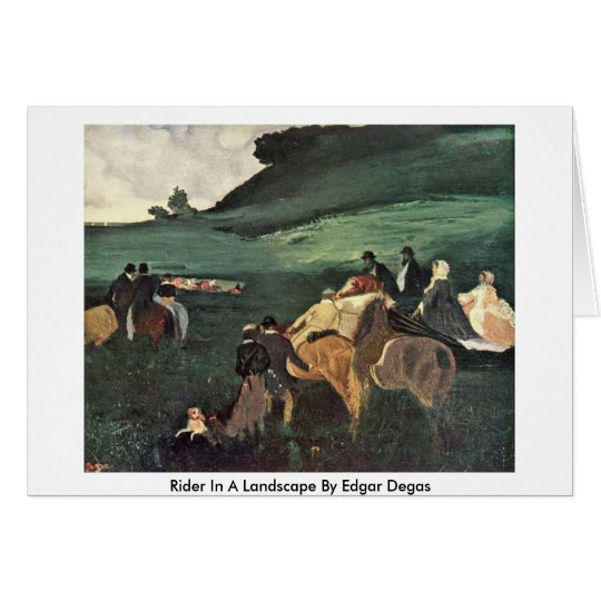 Reiter in einer Landschaft durch Edgar Degas Karte