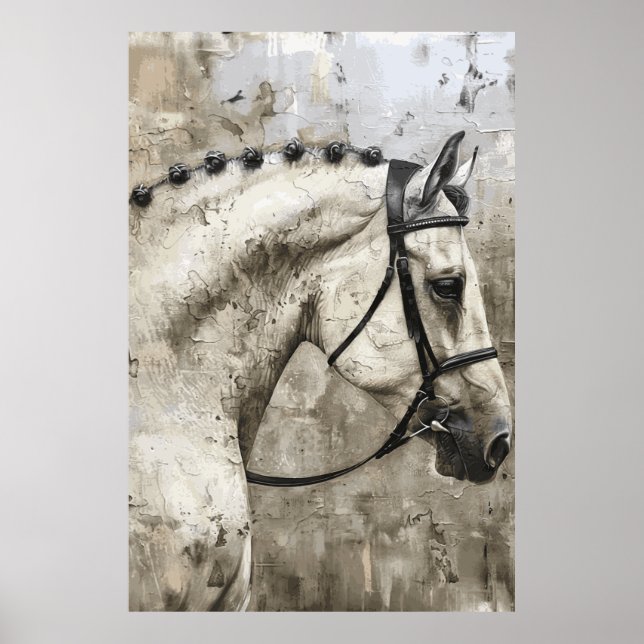 Reiter Lover Wasserfarben Art Poster (Vorne)