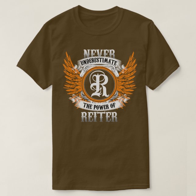 Reiter Name Shirt unterschätzt nie den Power (Design vorne)