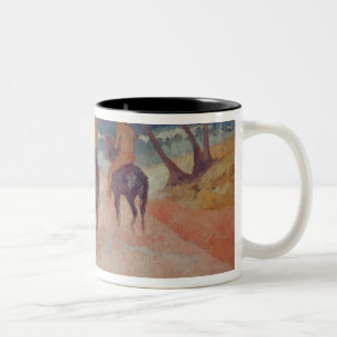 Reiter Paul Gauguins   auf dem Strand 1902 Zweifarbige Tasse