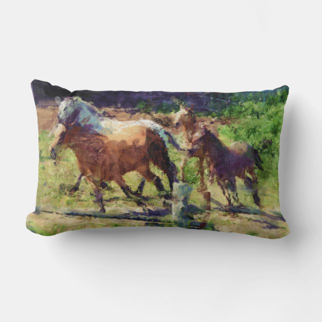 Reiter Pferdeherd-Liebhaber Mojo Pillow Lendenkissen (Vorderseite)