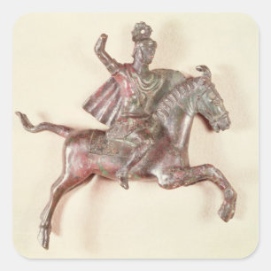 Reiter Quadratischer Aufkleber