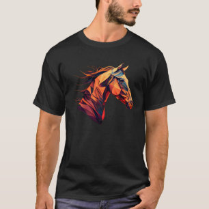 Reiter Schöner Pferd Rodeo Western Cowgirl T-Shirt