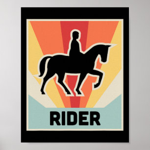 Reiter Vintage Pferdereiten Poster