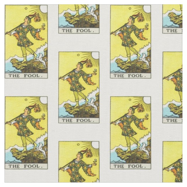 Reiter-Waite Tarot-Dummkopf-Karte Stoff (Nahaufnahme)