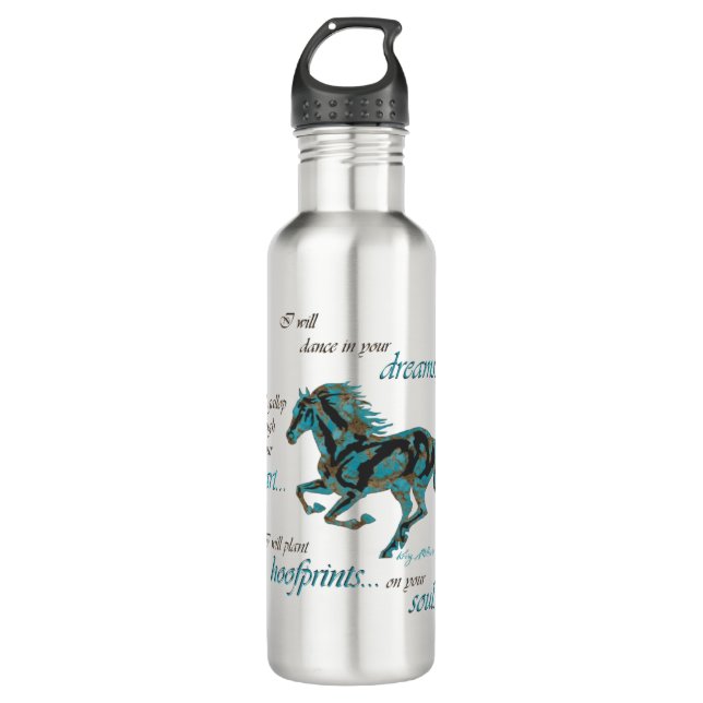 Reiter Wasserflasche aus nicht rostendem Stahl Edelstahlflasche (Vorderseite)