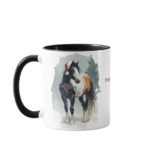Reiter-Weihnachts-Kaffeetasse