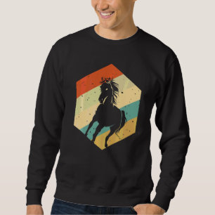Reiterin im Retro-Stil mit Pferdeliebe Sweatshirt