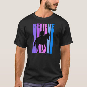 Reiterinnen Reitsport Pferd Reiten Rosa Lila Si T-Shirt