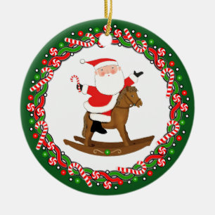 Reiterpferd Urlaub Geschenk Keramik Ornament