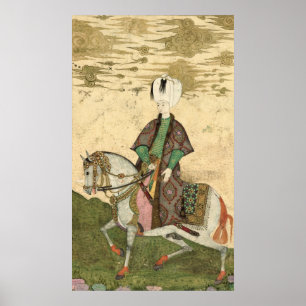 Reiterporträt des Sultans Osman II 1618 Poster