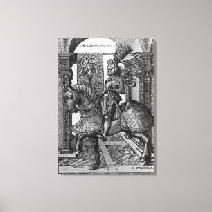 Reiterporträt von Maximilian I c.1508 Leinwanddruck